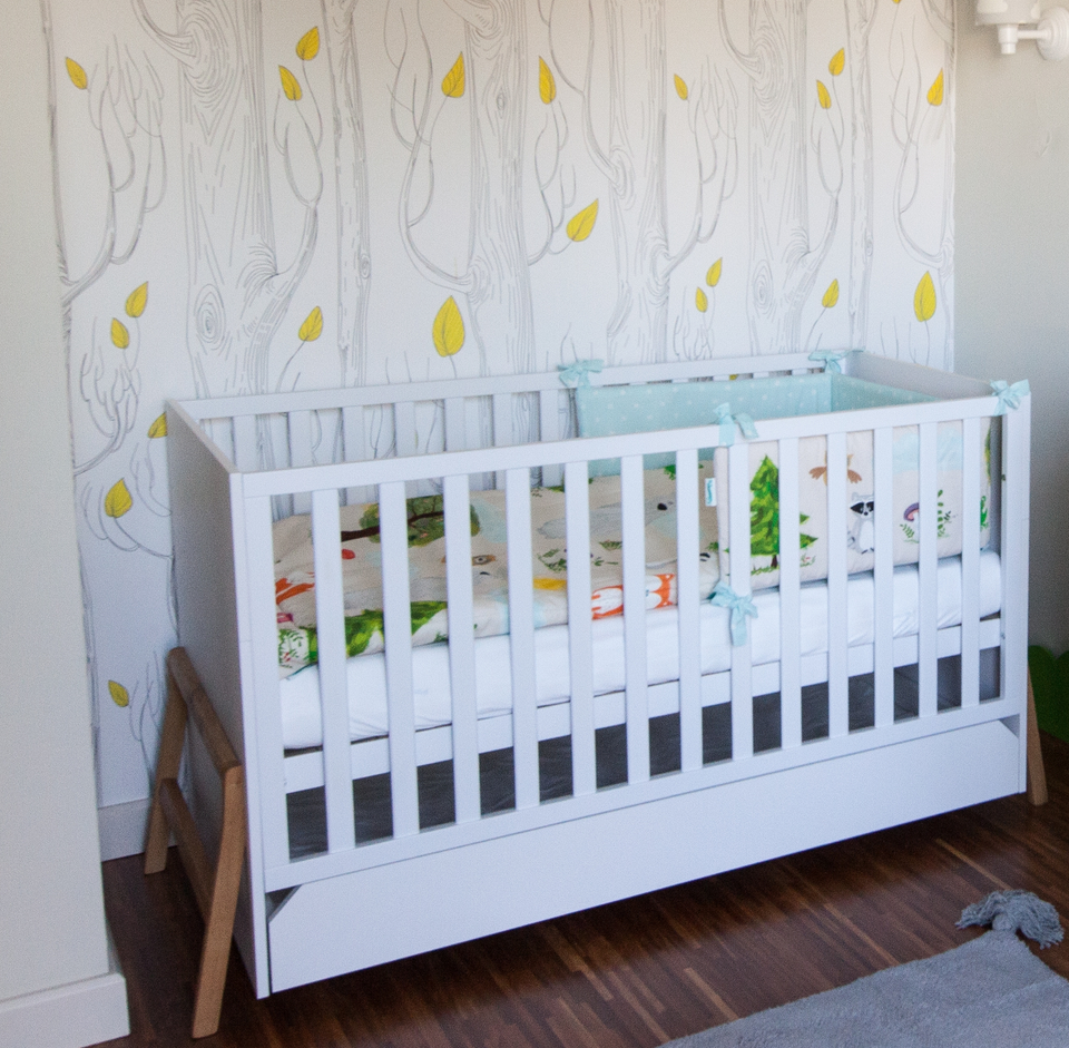 BISAL Kinderbett mit Schublade LOTTA 70x140cm - Weiss