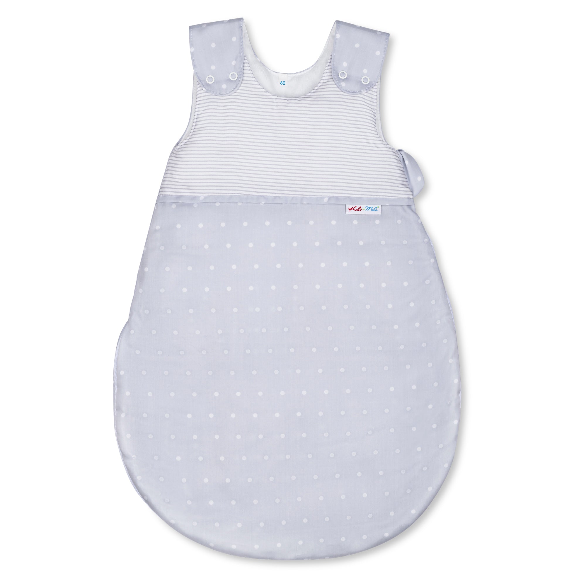 Kuli Muli Ganzjahresschlafsack Lyocell Jersey Punkte grau