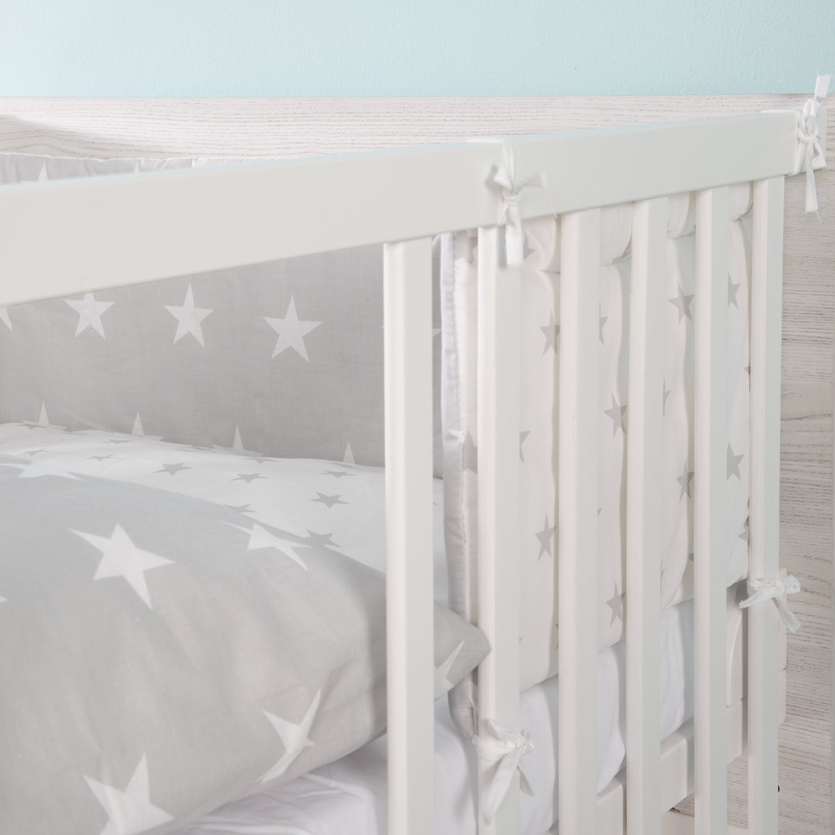 Roba Kinderbett Komplett-Set Sterne grau 5-teilig