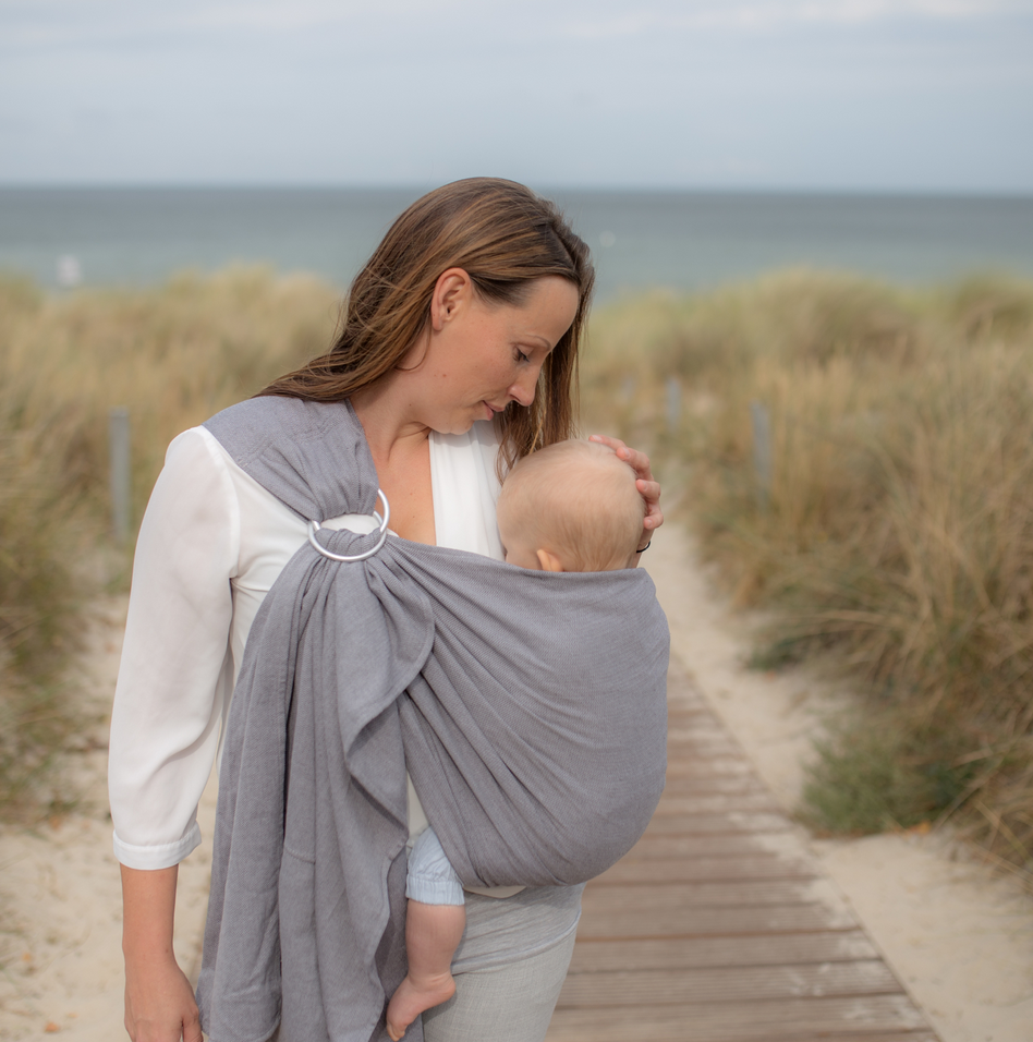 Amazonas Tragetuch Ring Sling grau, 180 cm