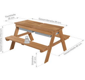 Roba Sitzgruppe 'PLAY for 4' Outdoor Deluxe, inkl. Spielwannen