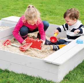 Roba Outdoor Deluxe Sandkasten Deluxe mit Spielwannen