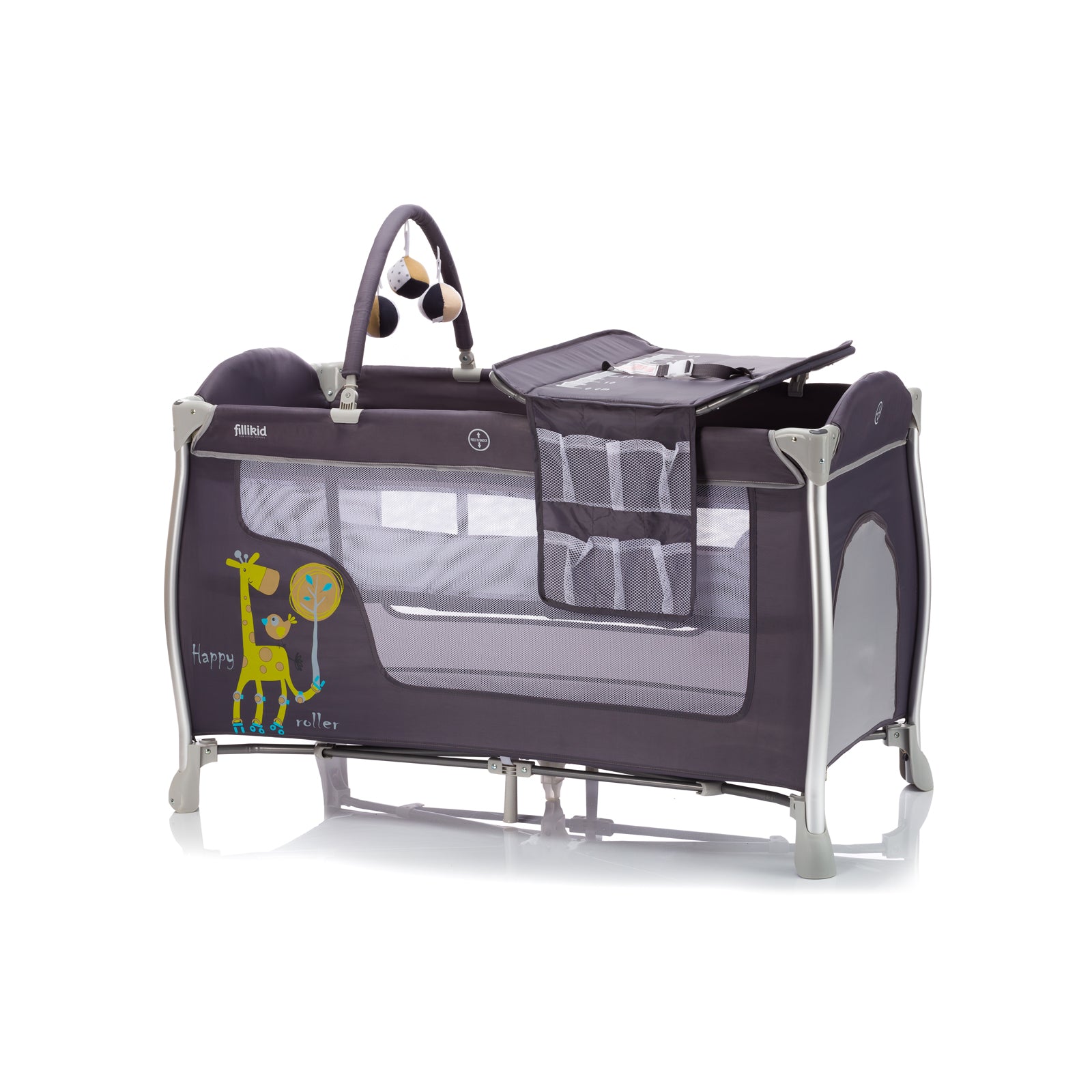 Fillikid ALU Reisebett Supreme, giraffe grau