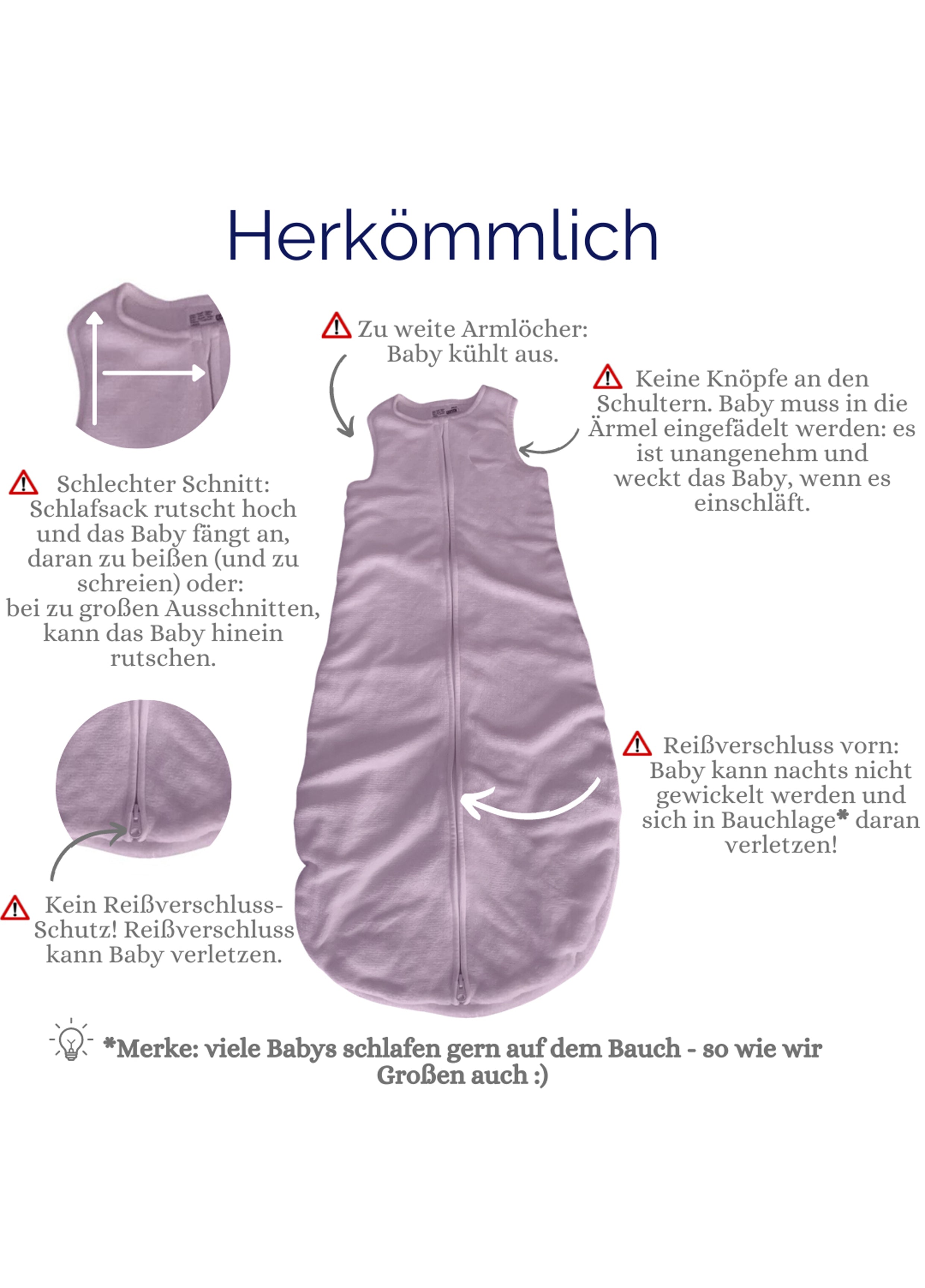 Nordic Coast Baby Schlafsack - Grau