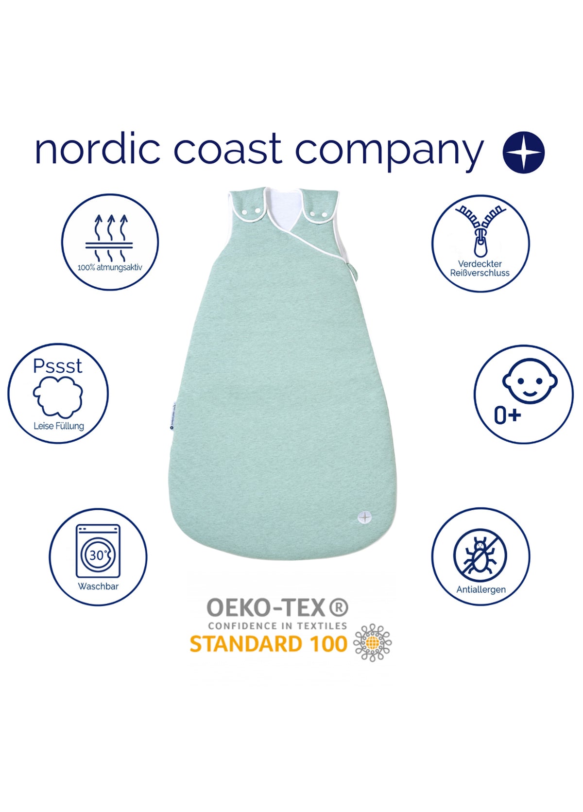 Nordic Coast Baby Schlafsack - Mint