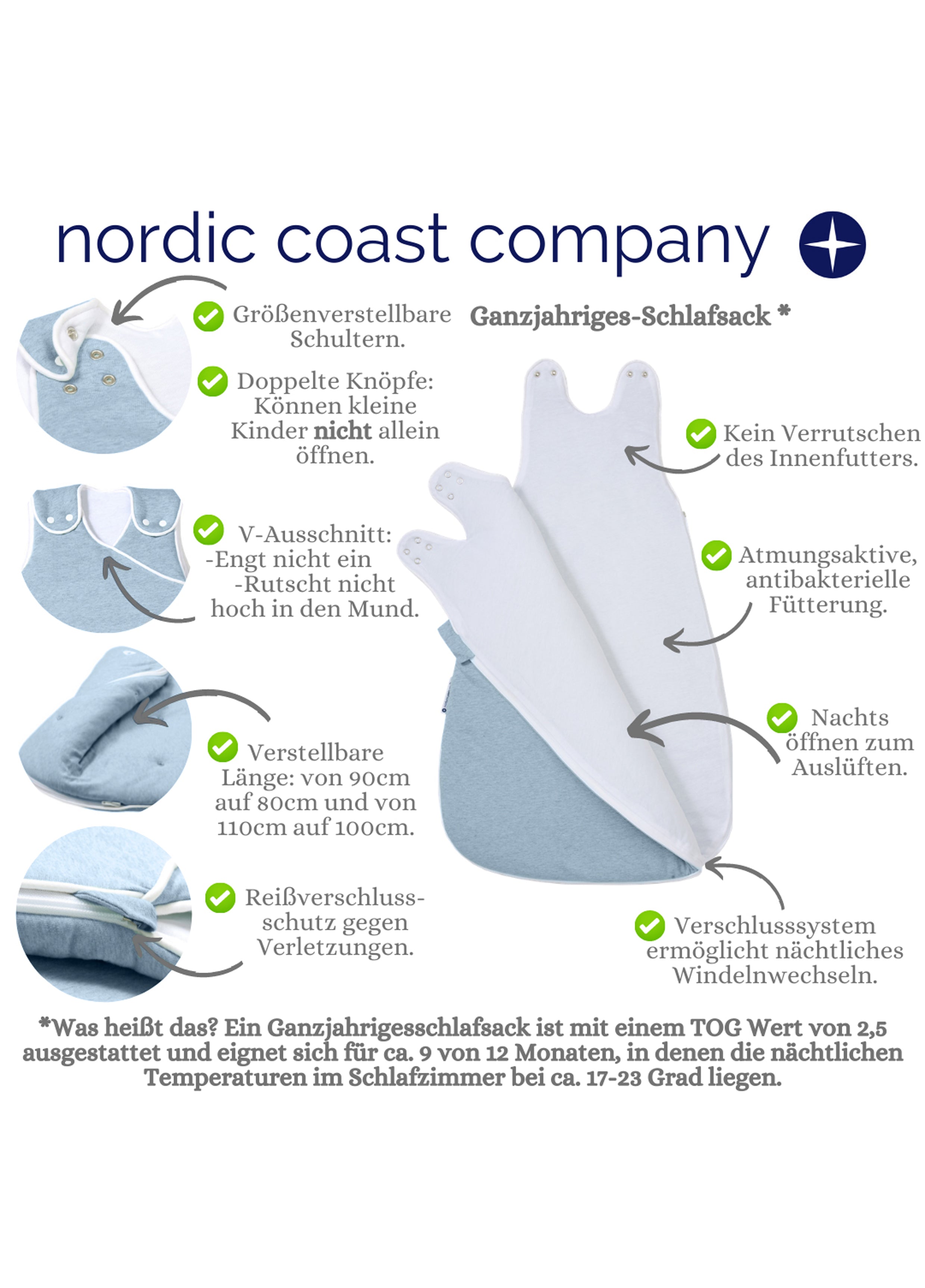Nordic Coast Baby Schlafsack
