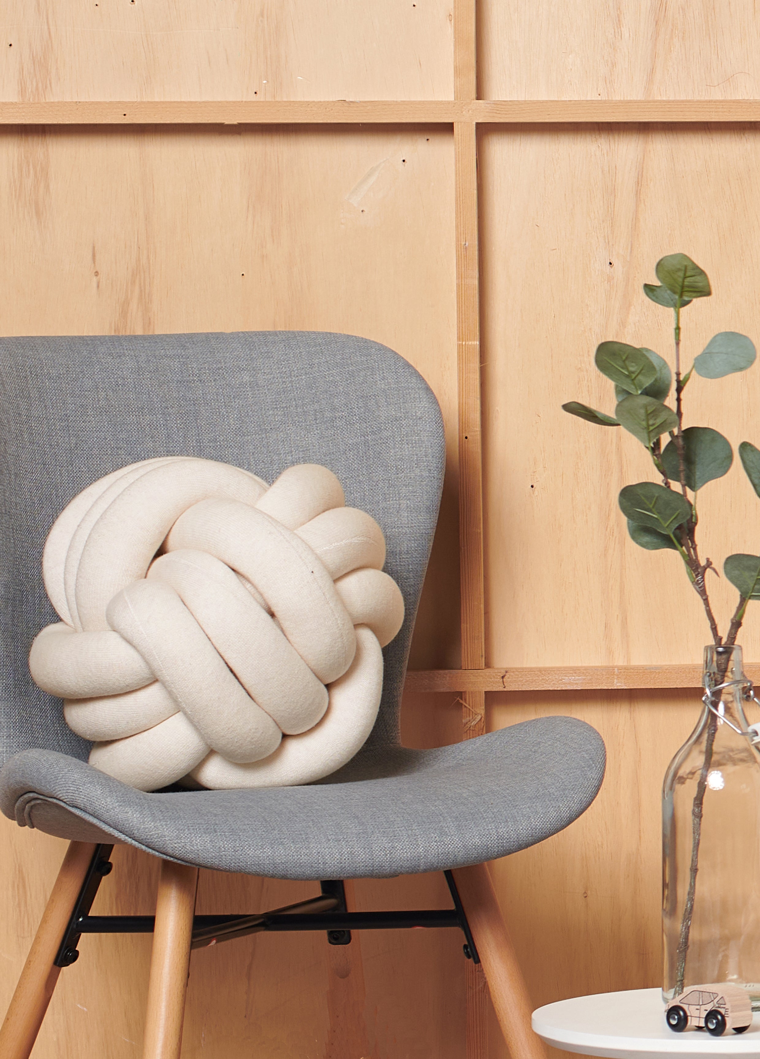 Nordic coast Knotenkissen Strick - Natur