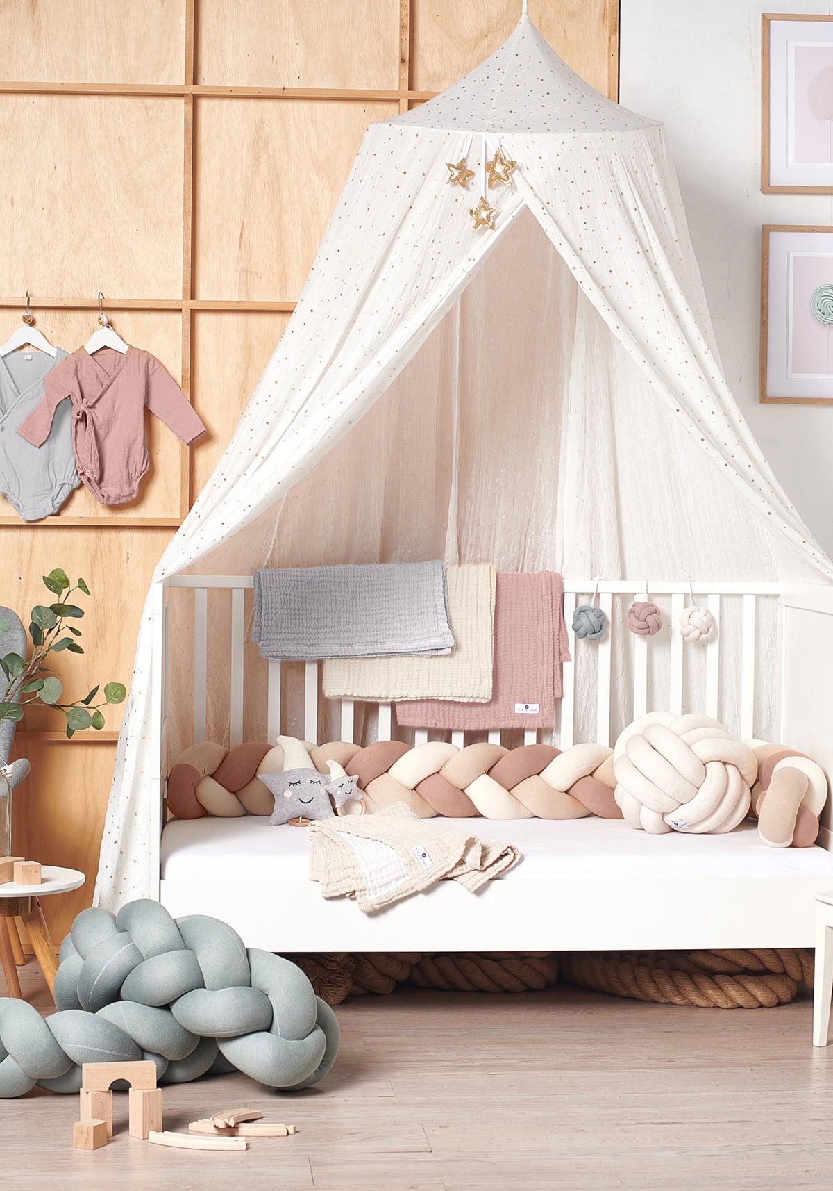 Nordic coast Babygym Anhänger Set Knoten