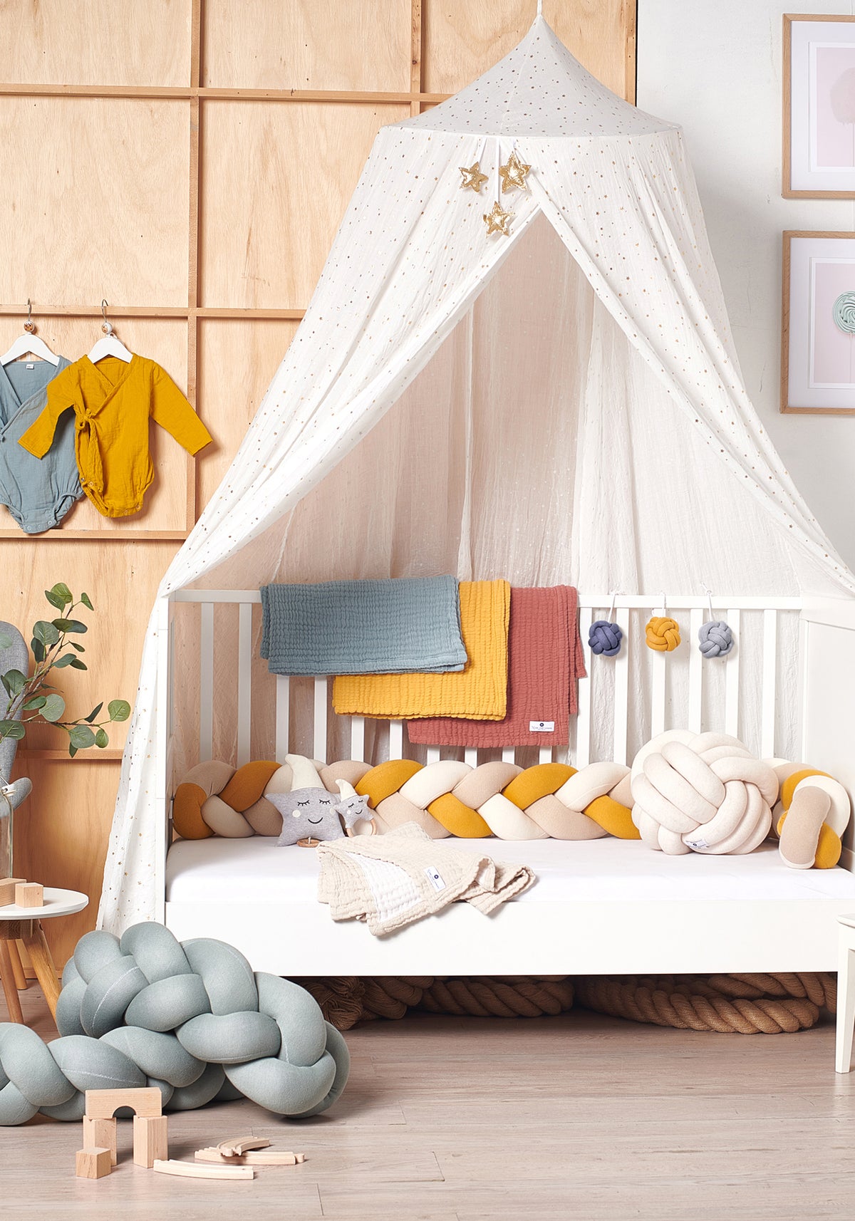 Nordic coast Babygym Anhänger Set Knoten