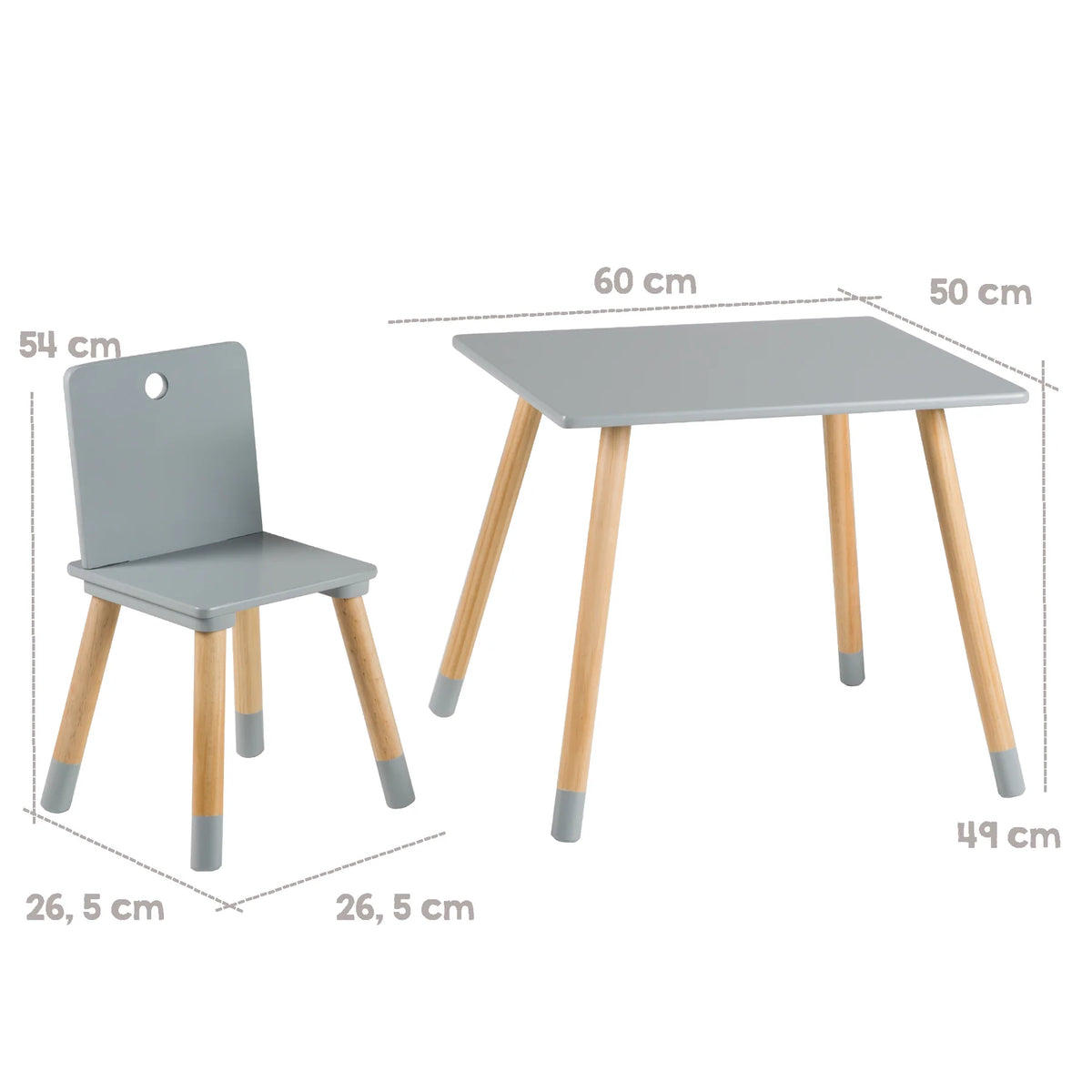 Roba Kindersitzgruppe Holz grau lackiert