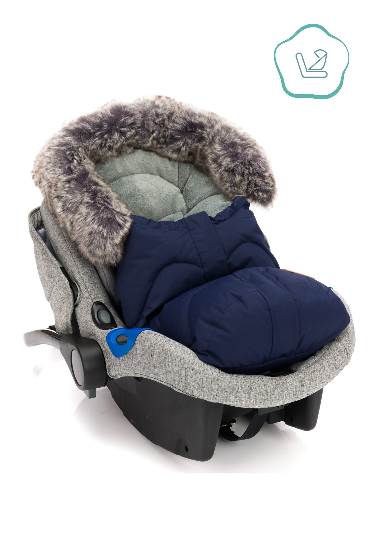 Fillikid Winterfusssack Lhotse für Wanne oder Babyschale blau