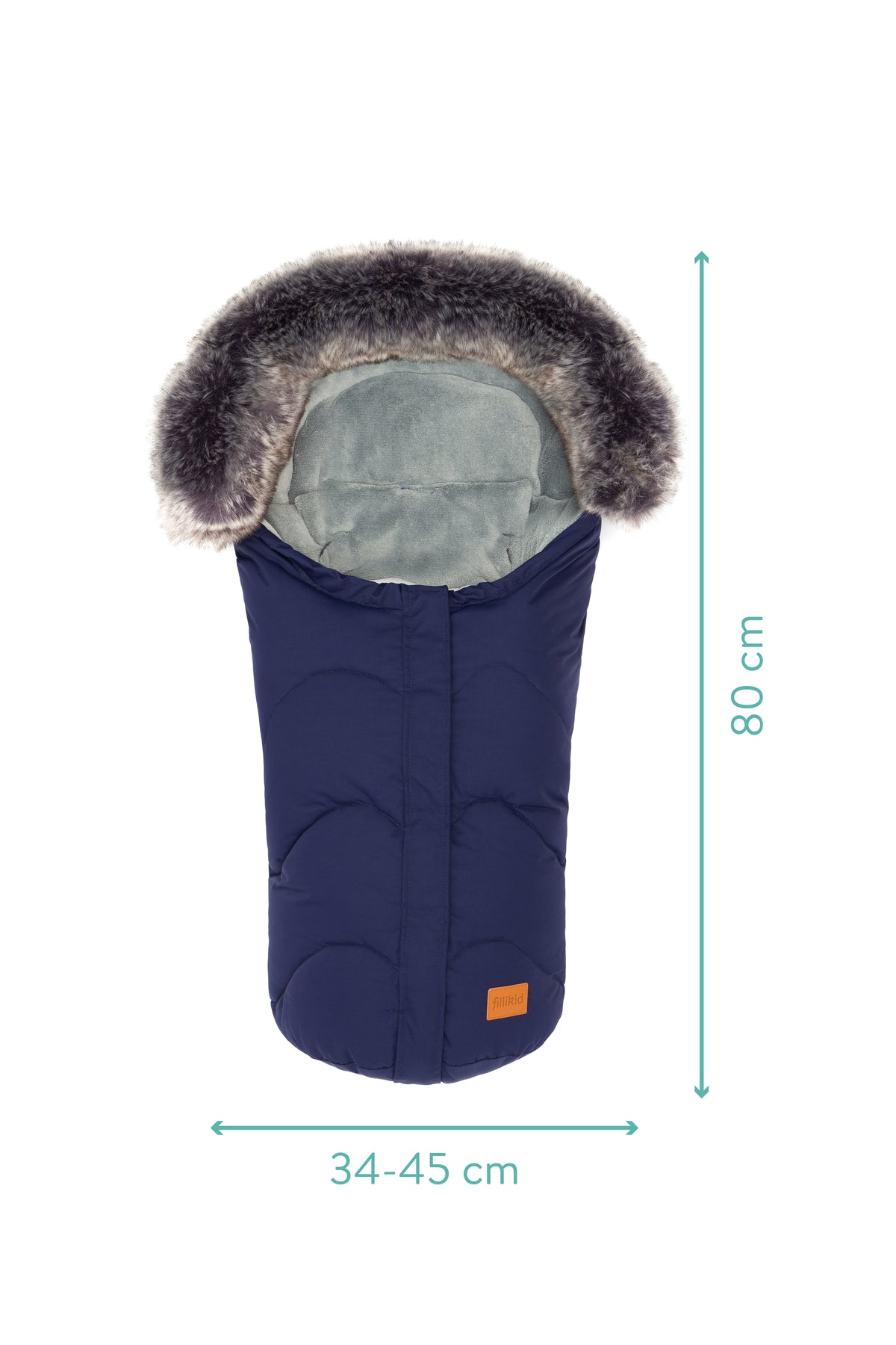 Fillikid Winterfusssack Lhotse für Wanne oder Babyschale blau