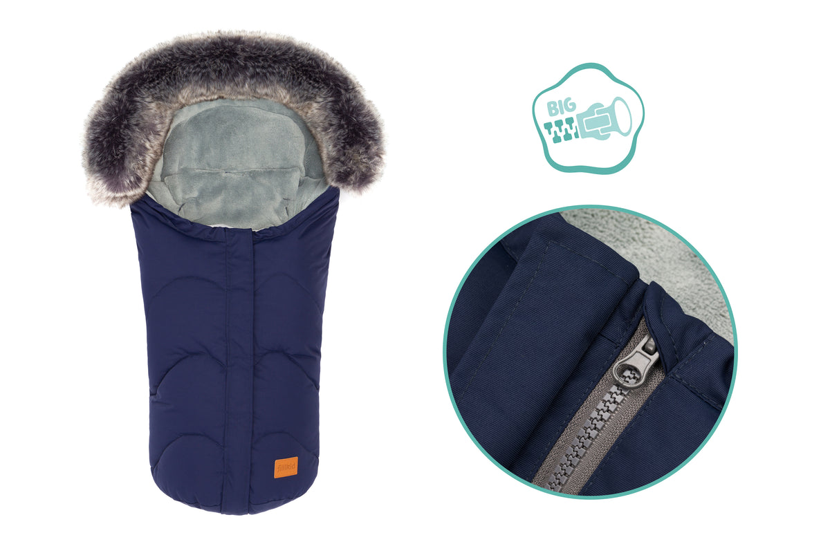 Fillikid Winterfusssack Lhotse für Wanne oder Babyschale blau