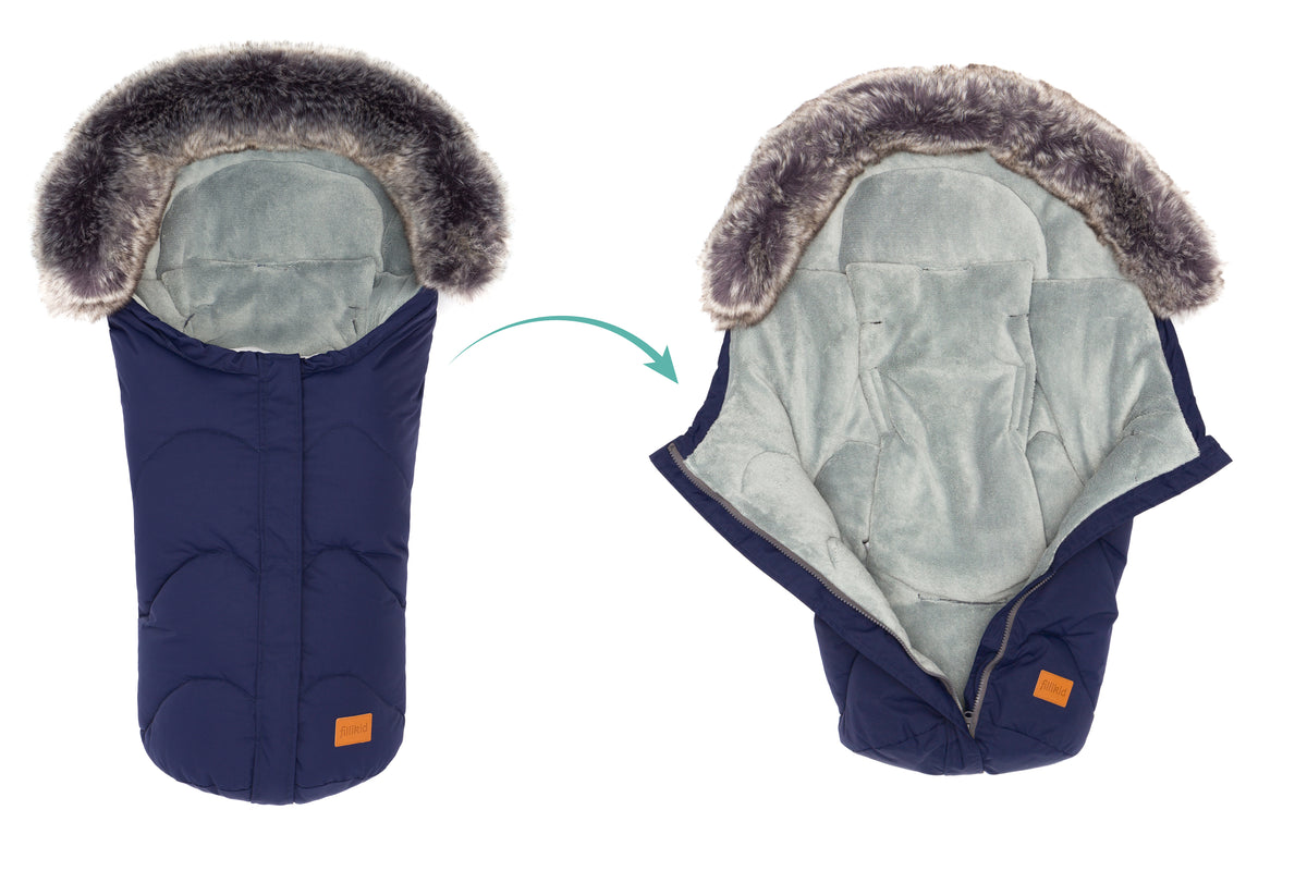 Fillikid Winterfusssack Lhotse für Wanne oder Babyschale blau