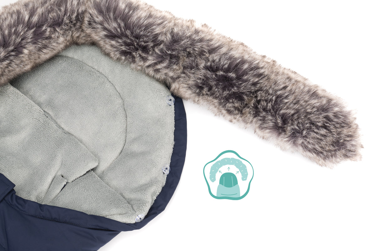 Fillikid Winterfusssack Lhotse für Wanne oder Babyschale blau