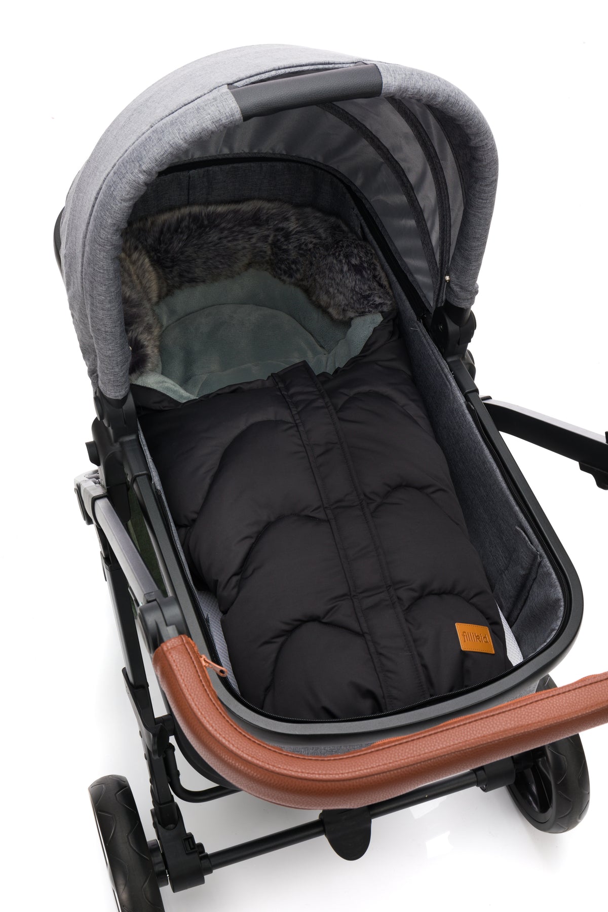 Fillikid Winterfusssack Lhotse für Wanne oder Babyschale schwarz