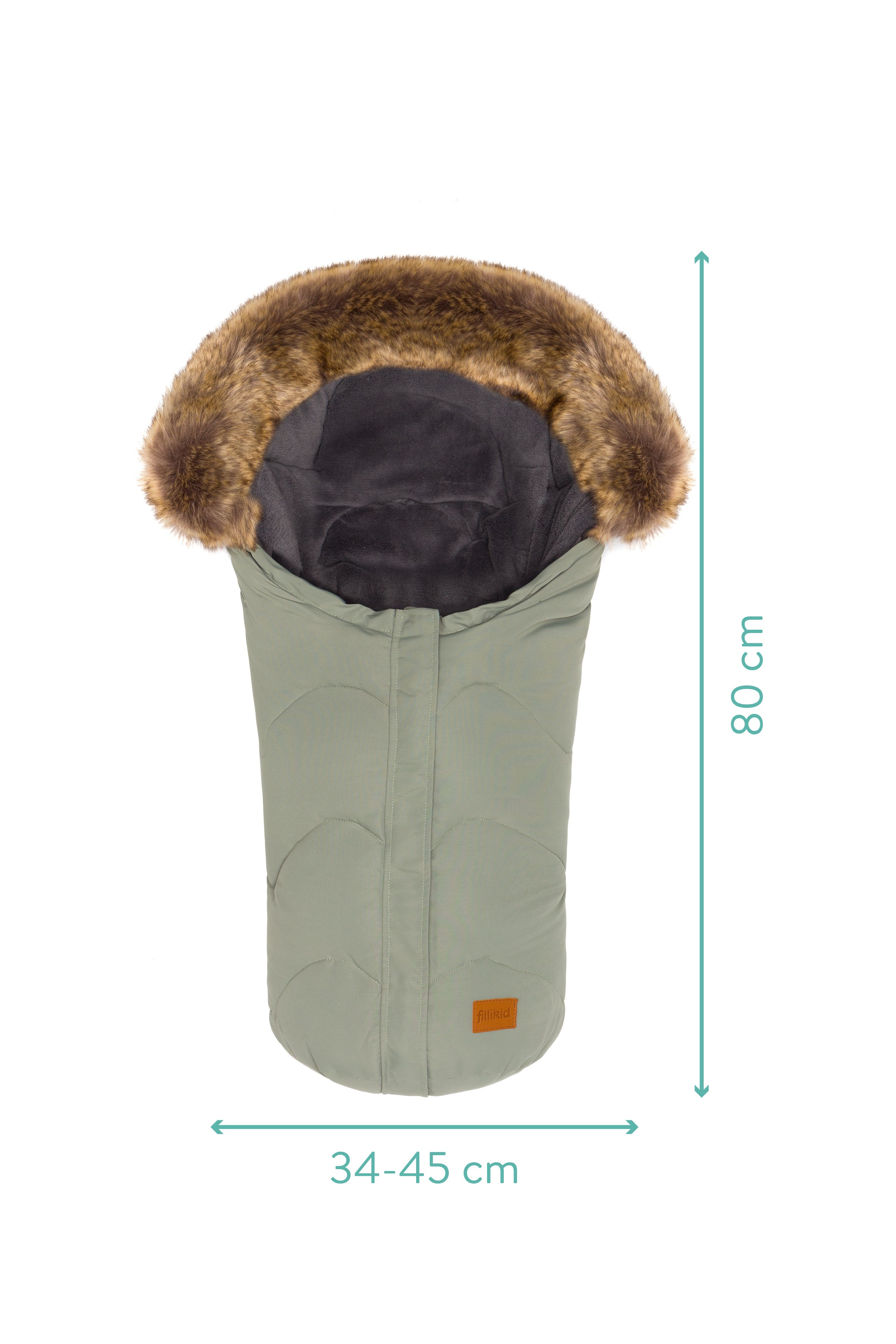 Fillikid Winterfusssack Lhotse für Wanne oder Babyschale Salbei