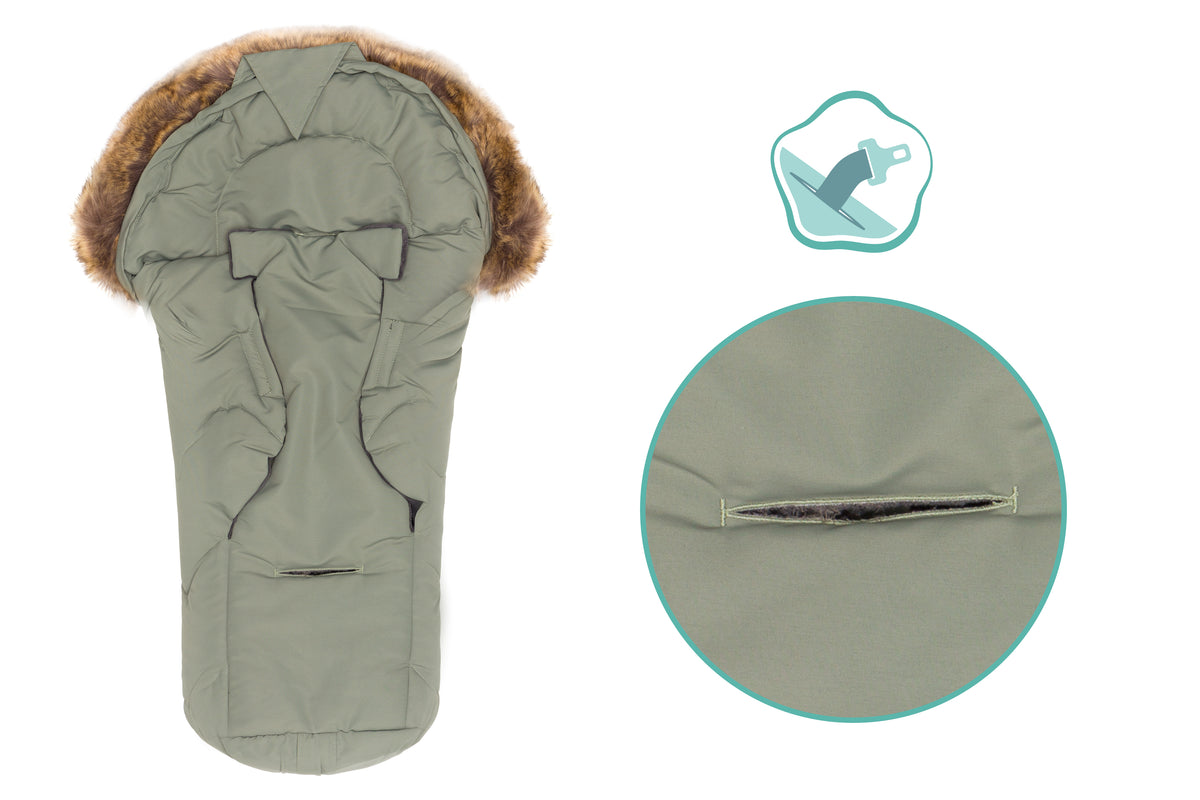Fillikid Winterfusssack Lhotse für Wanne oder Babyschale Salbei