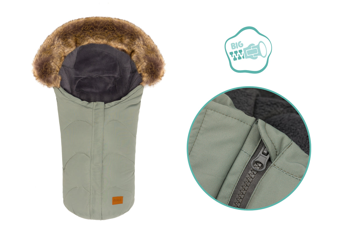 Fillikid Winterfusssack Lhotse für Wanne oder Babyschale Salbei
