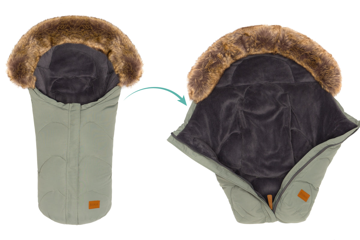 Fillikid Winterfusssack Lhotse für Wanne oder Babyschale Salbei