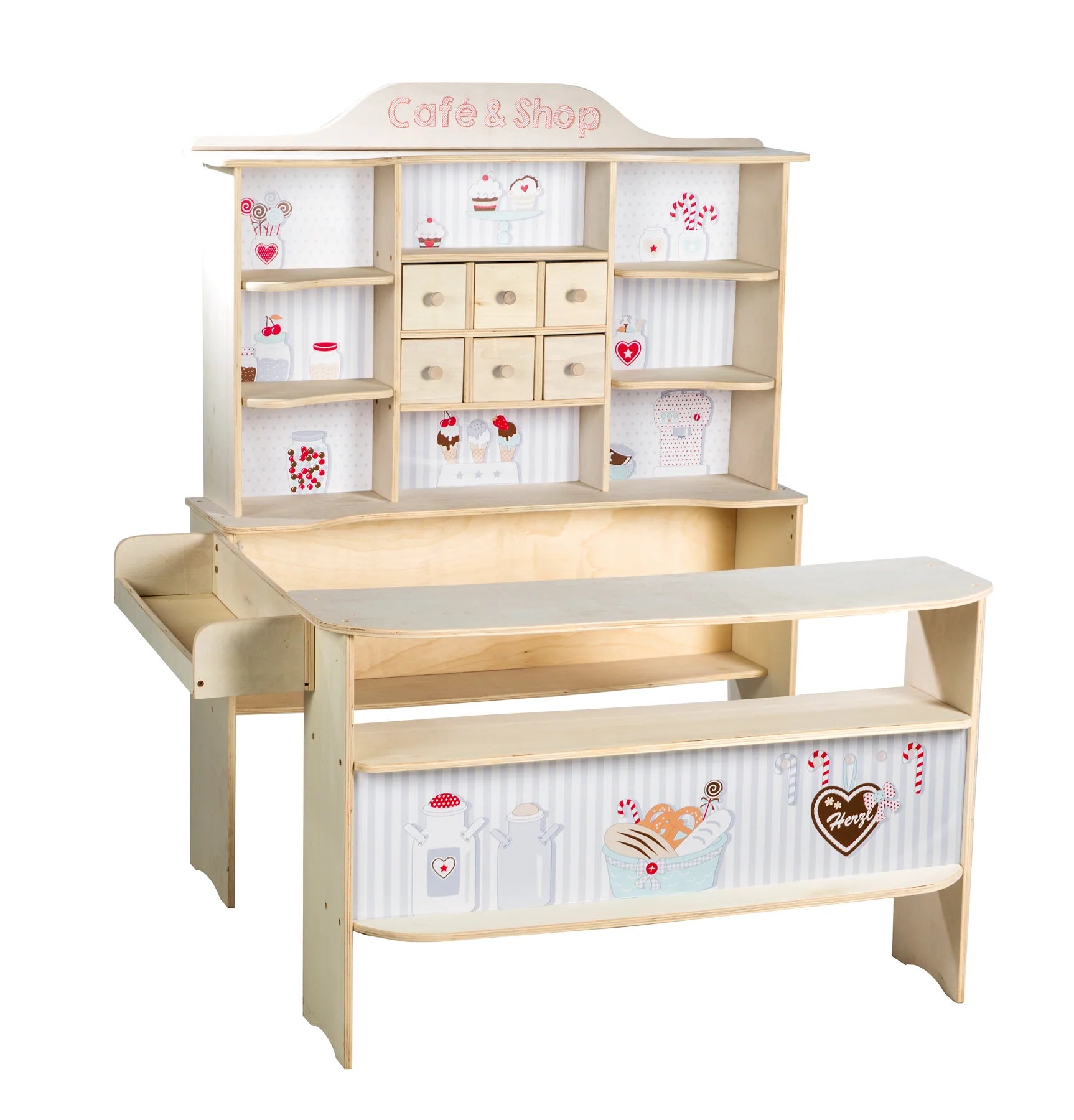Roba Kaufladen Café & Shop Holz natur