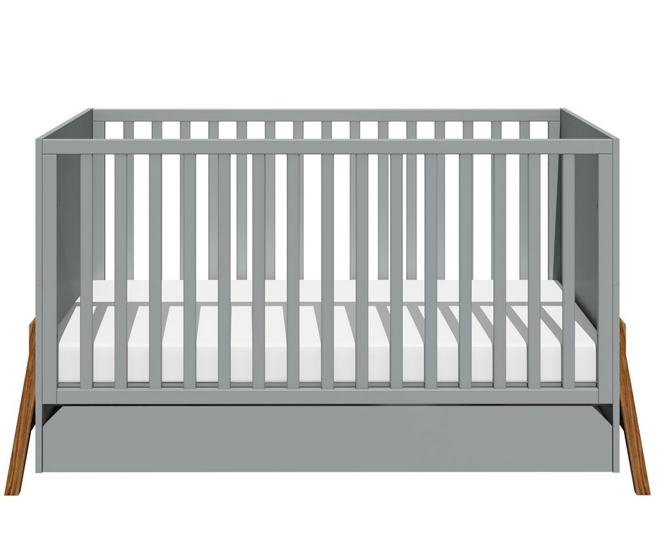 BISAL Kinderbett mit Schublade LOTTA 70x140cm - Grau
