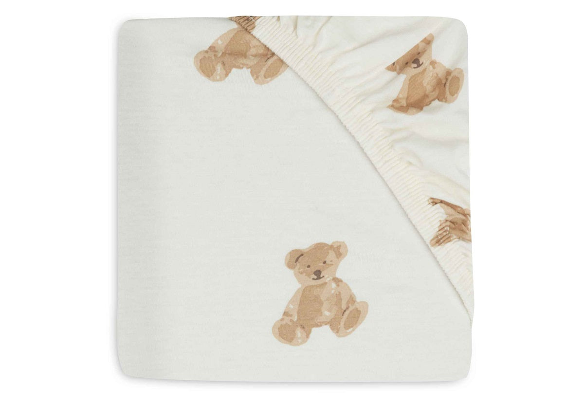 Jollein Spannbettlaken Jersey 40/50 x 80/90cm Teddy Bear