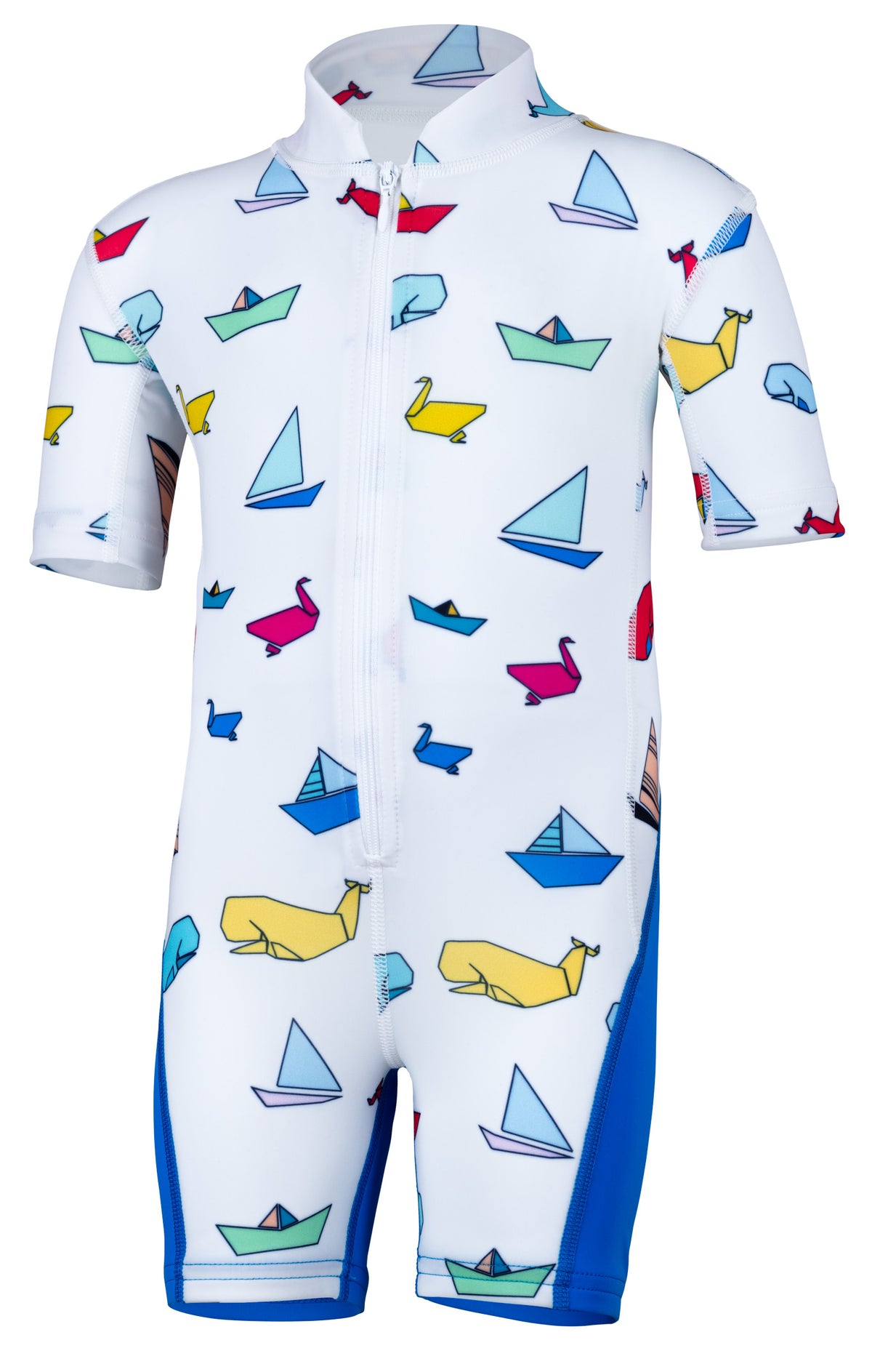 Hyphen Schwimmanzug Shorty ’traffic white/cielo UV Schutz 80