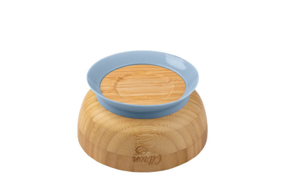 Citron Bamboo Bowl + Löffel mit Saugnapf - Blau