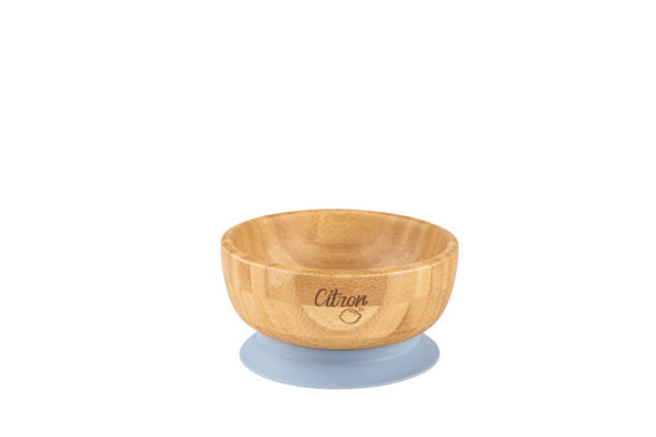 Citron Bamboo Bowl + Löffel mit Saugnapf - Blau