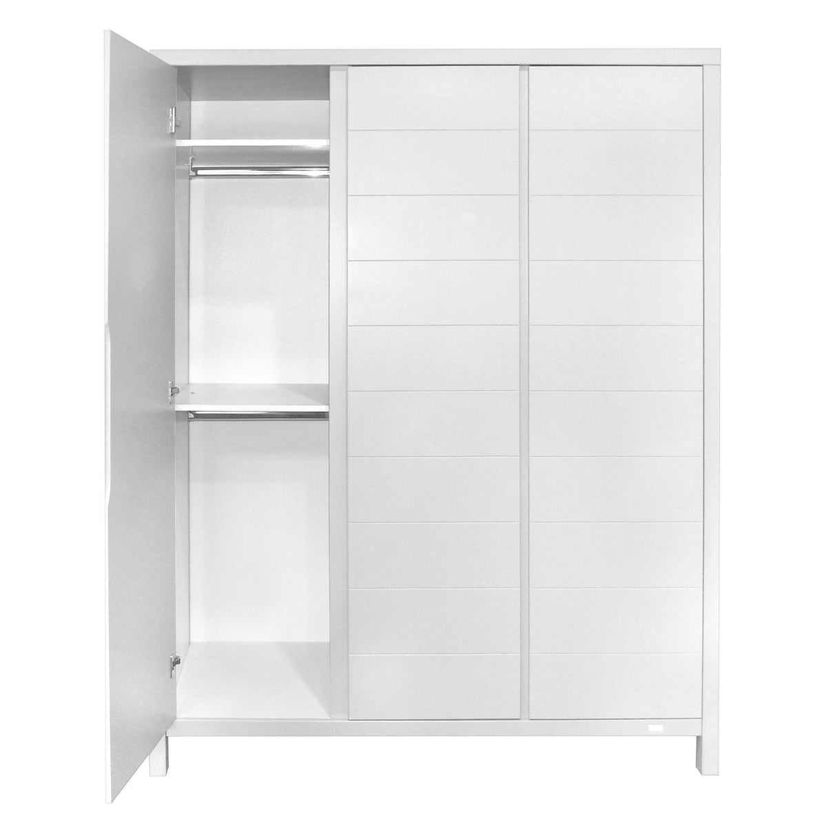 Quax Stripes Kleiderschrank 3-türig white