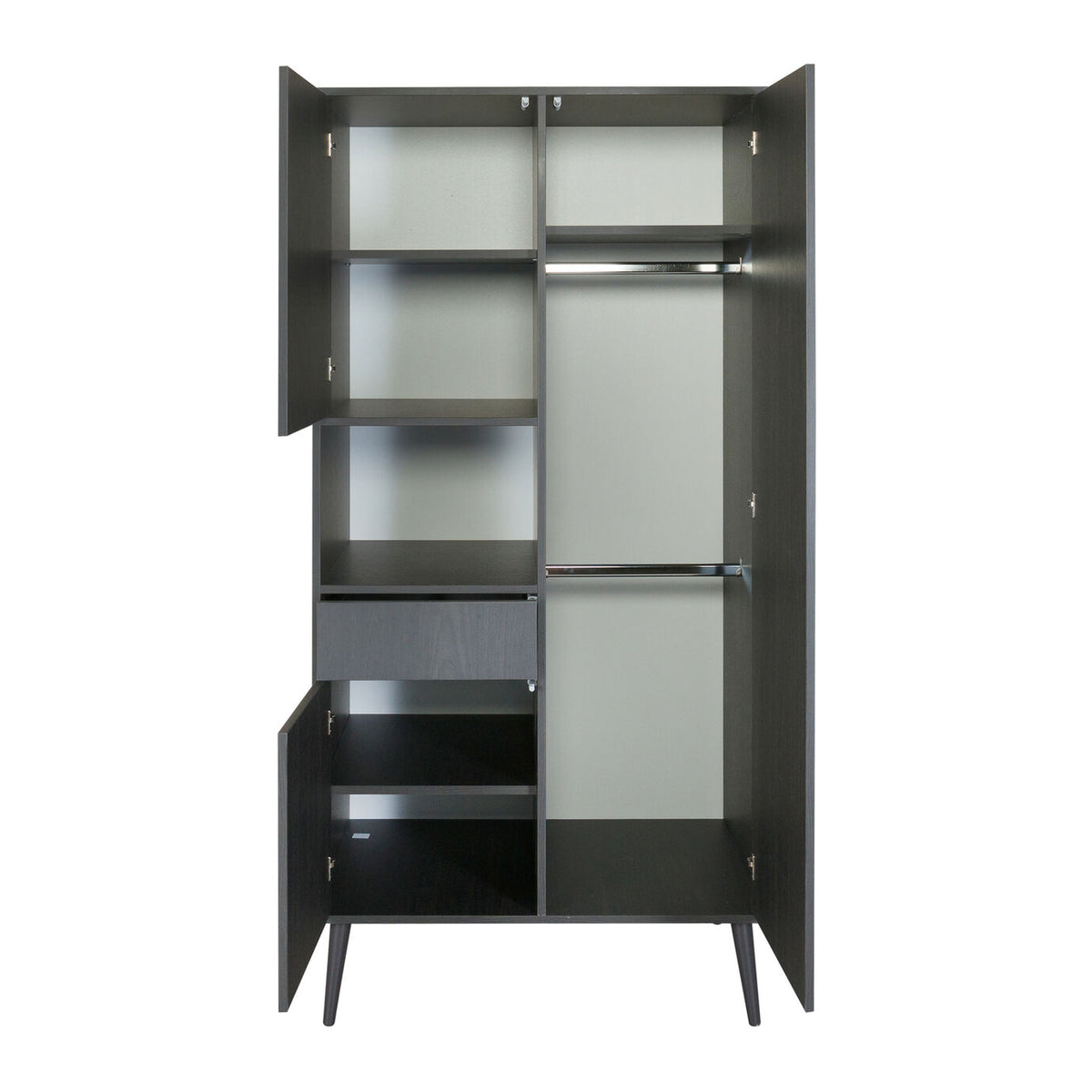 Quax Cocoon Kleiderschrank 3-türig eboni