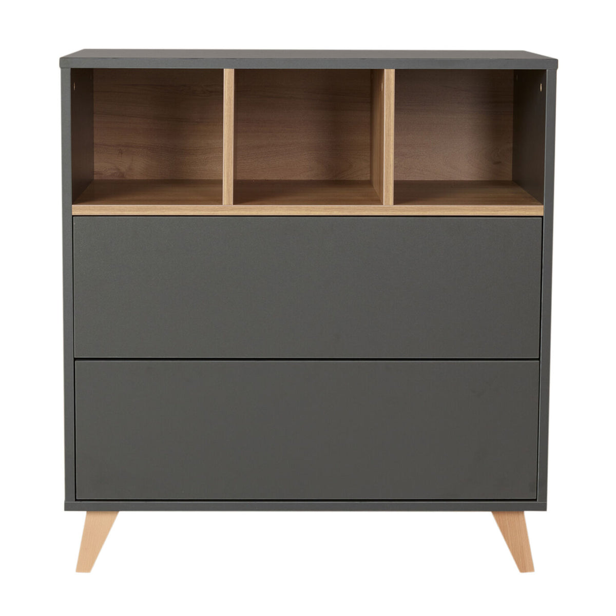 Quax Loft Wickelkommode inkl. Wickelaufsatz anthrazit