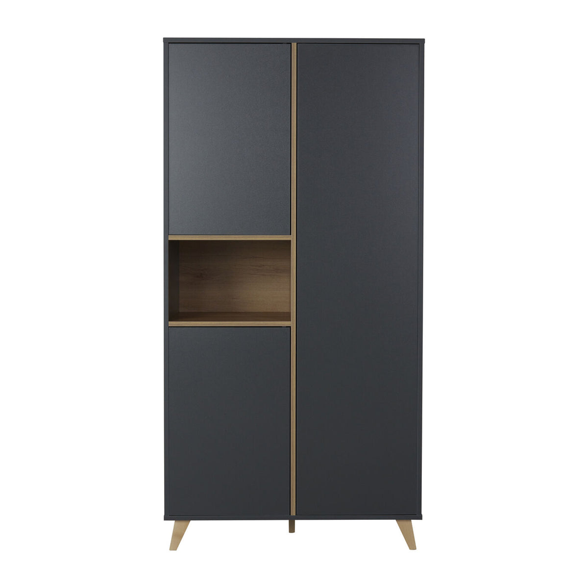 Quax Loft Kleiderschrank 2-türig antracite