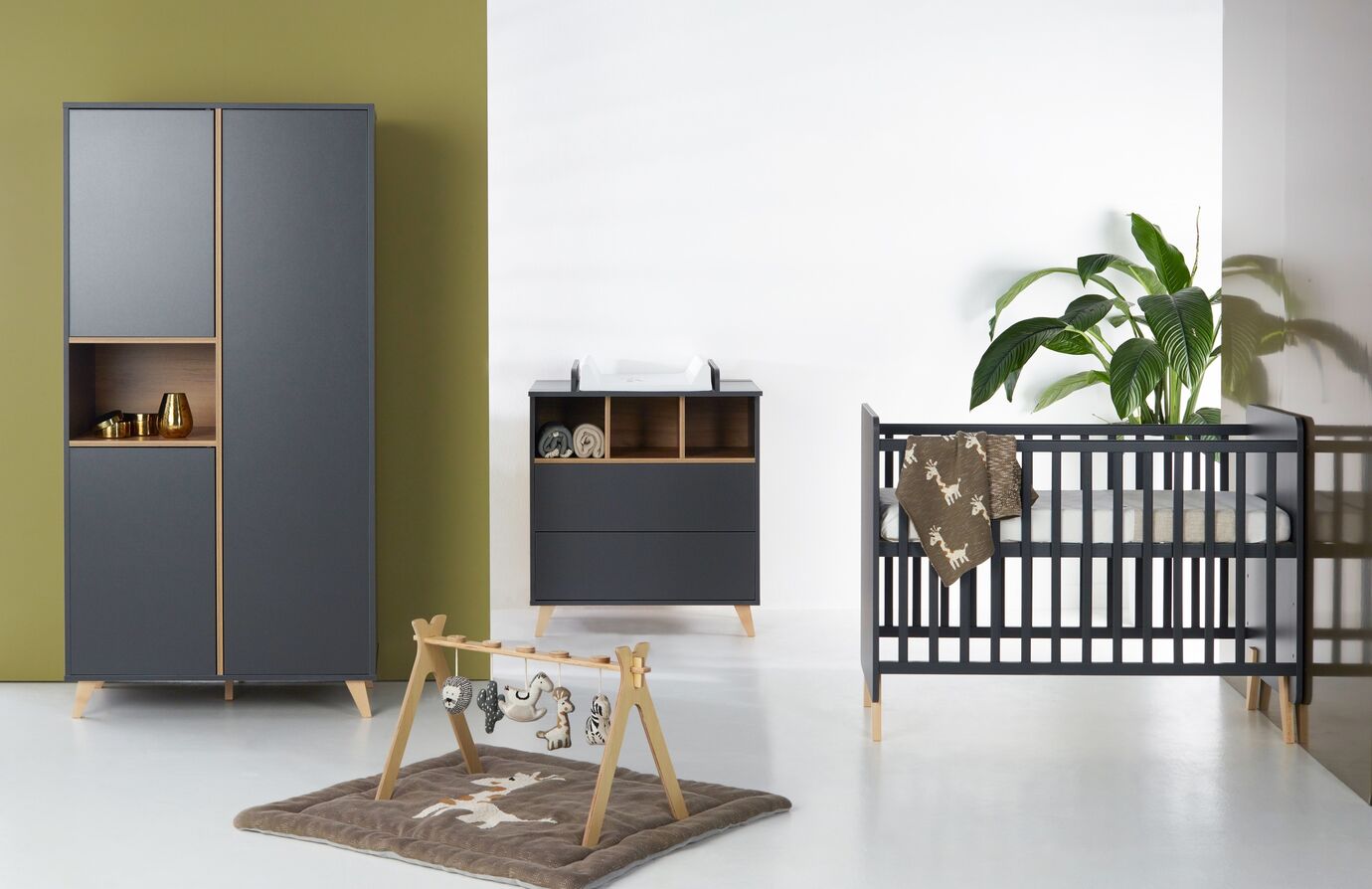 Quax Loft Kleiderschrank 2-türig antracite