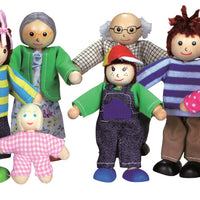 Spielba Biegepüppchen Grossfamilie / Puppenhaus Zubehör