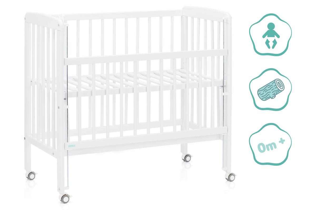 Fillikid Beistellbett 90x45 cm Nino weiss