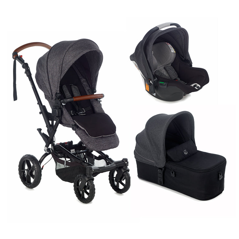 Jané Kinderwagen Crosswalk Trio Cold Black