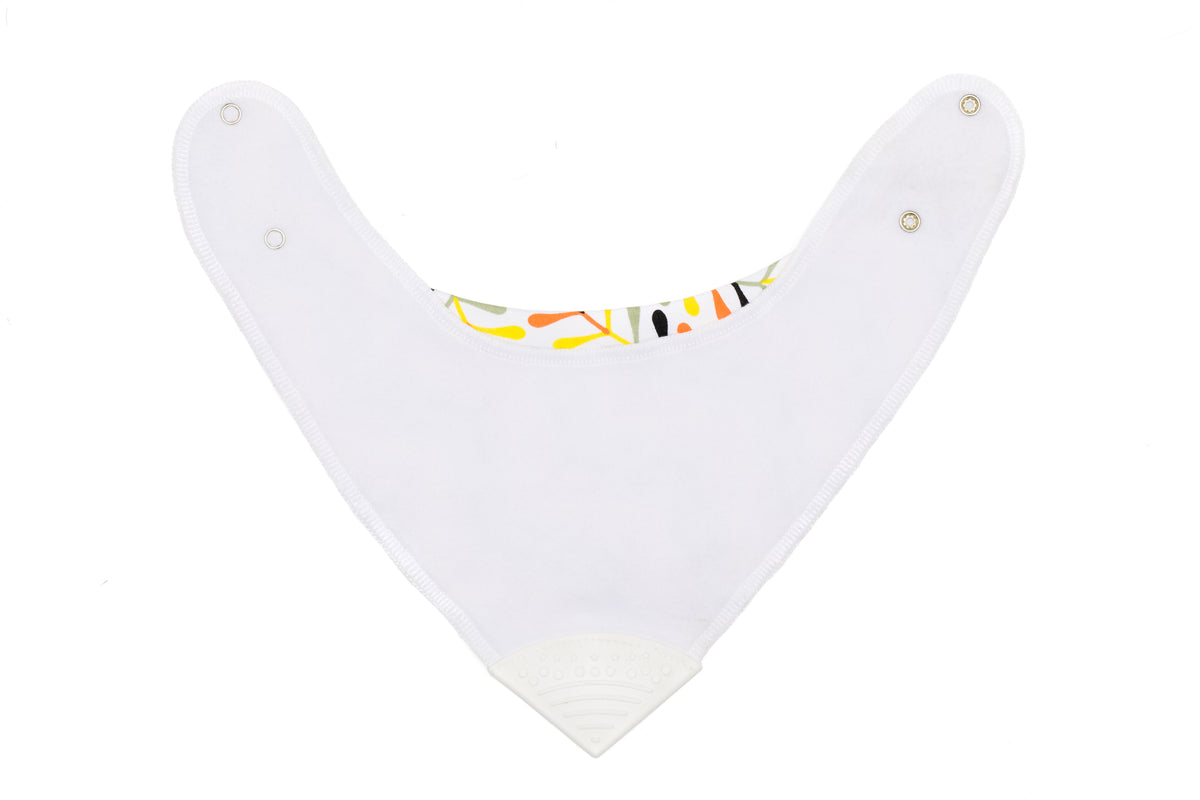 Fillikid Dreieckstuch mit Beissspitze Blätter gelb/orange 2er Pack