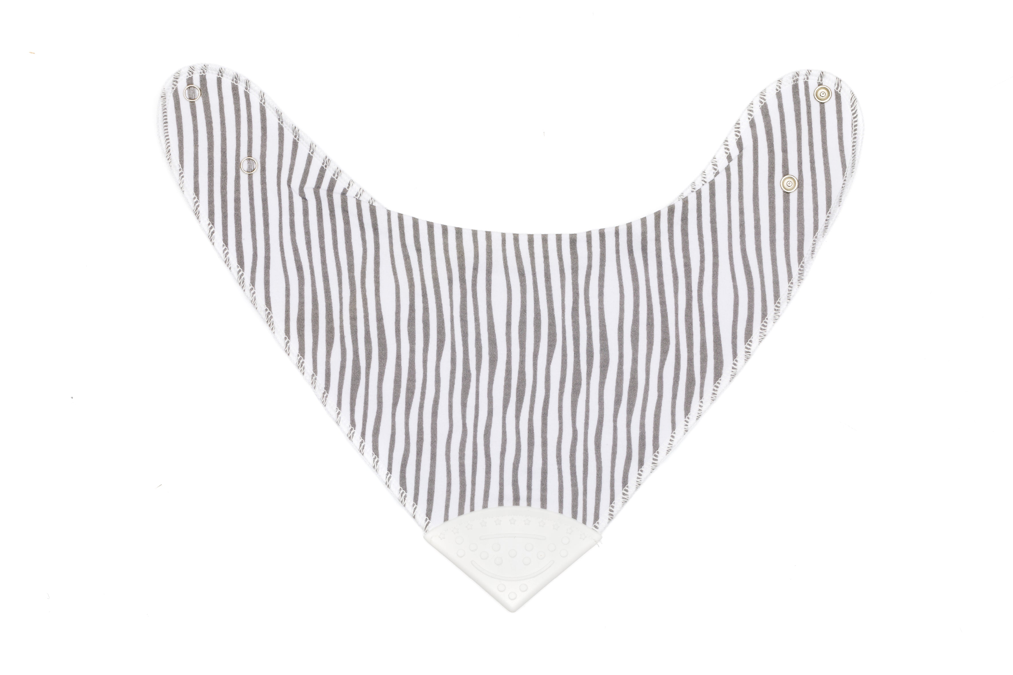 Fillikid Dreieckstuch mit Beissspitze Streifen grau 2er Pack