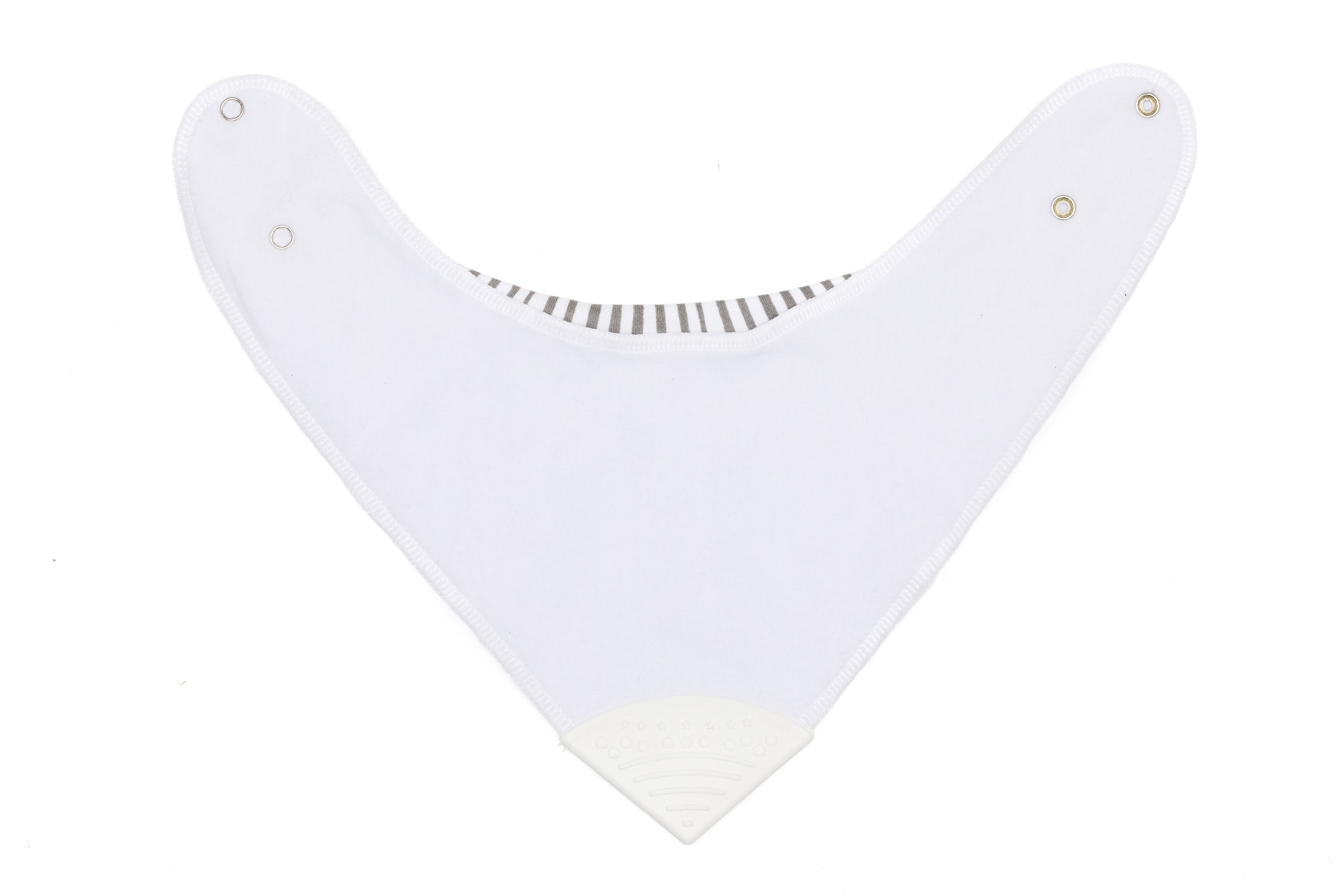 Fillikid Dreieckstuch mit Beissspitze Streifen grau 2er Pack