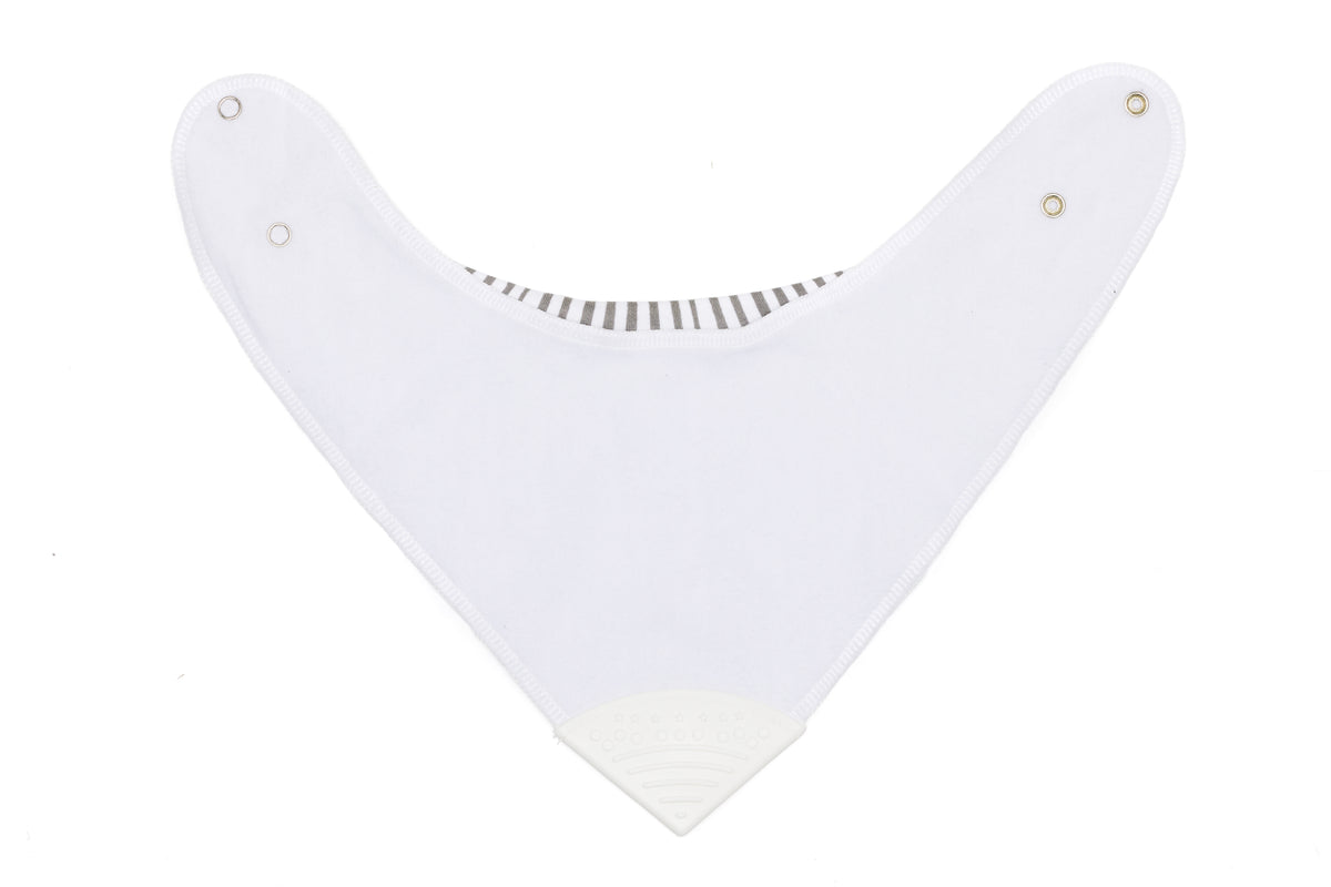 Fillikid Dreieckstuch mit Beissspitze Streifen grau 2er Pack