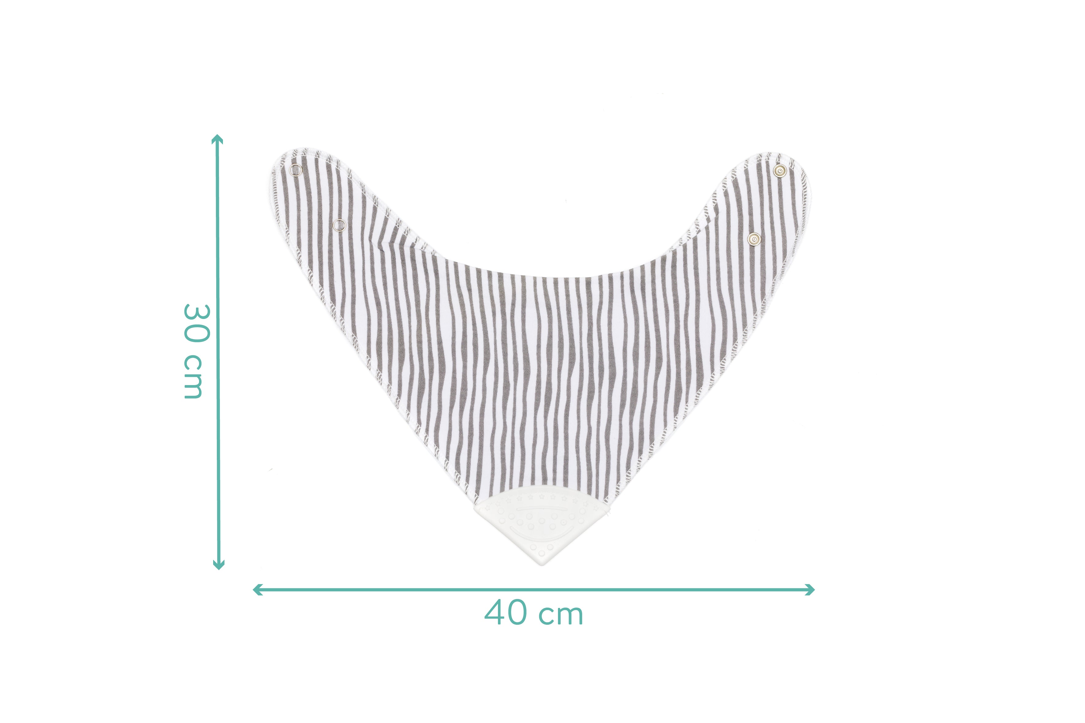 Fillikid Dreieckstuch mit Beissspitze Streifen grau 2er Pack