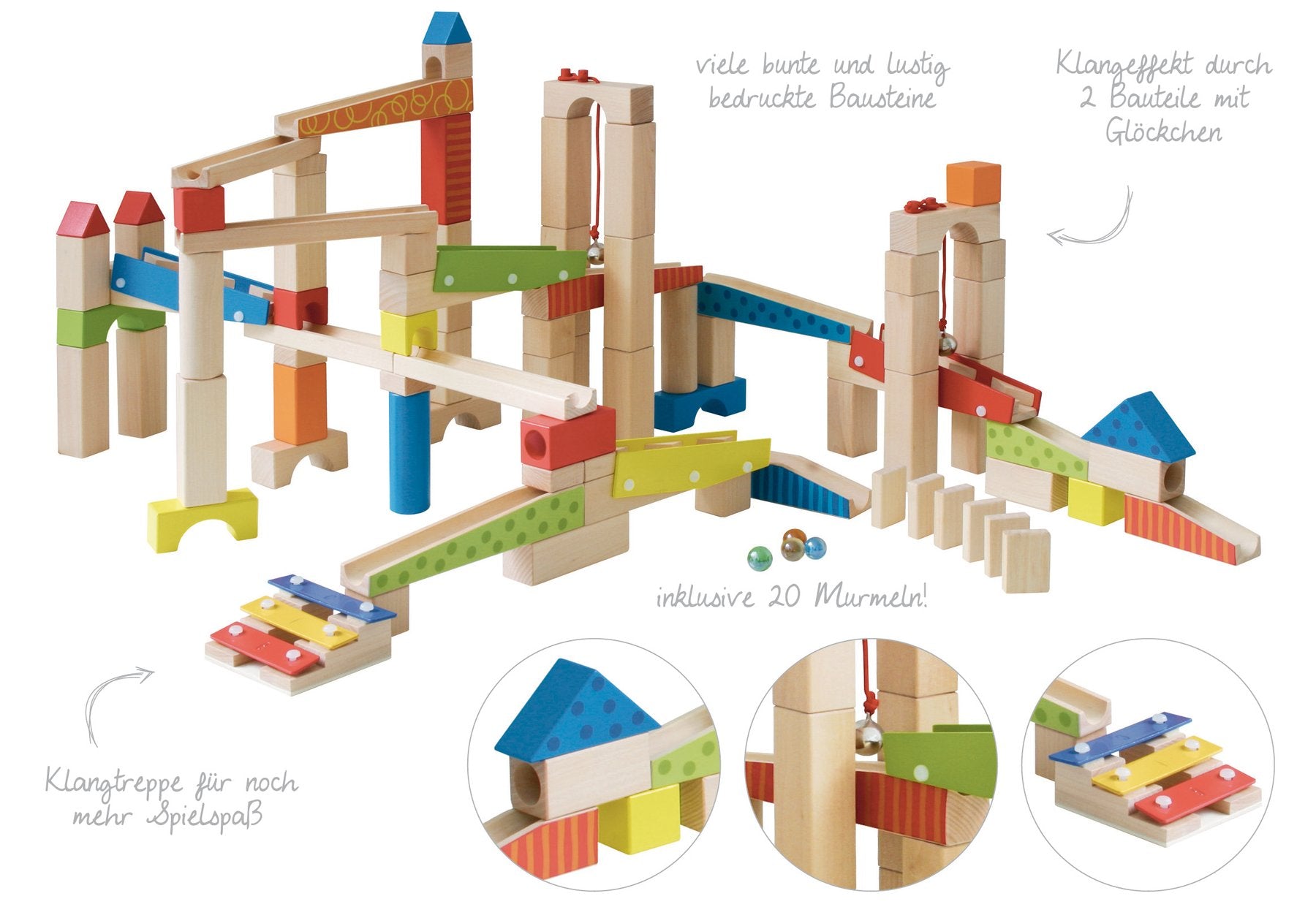 Roba Kugelbahn 100-teilig Bunt