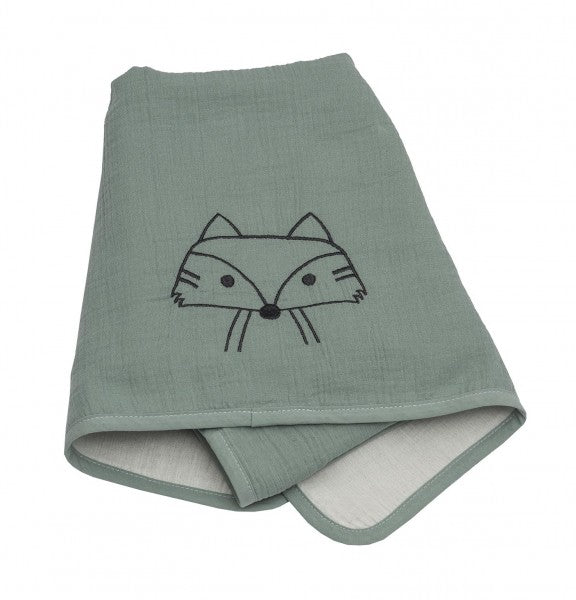 Bebe's Collection Musselin Kuscheldecke 70 x 100 cm Fuchs grün