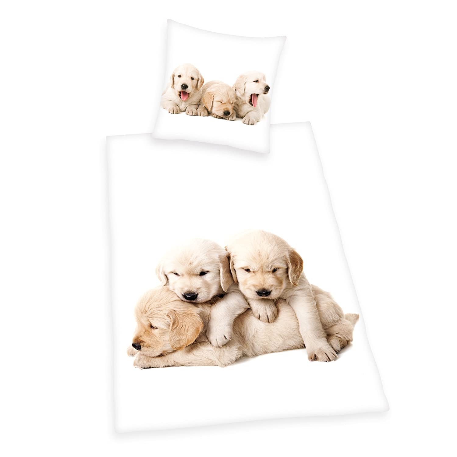 Herding Jugendbettwäsche CH-Grösse 160x210cm / 65x100cm - Young Collection Hunde