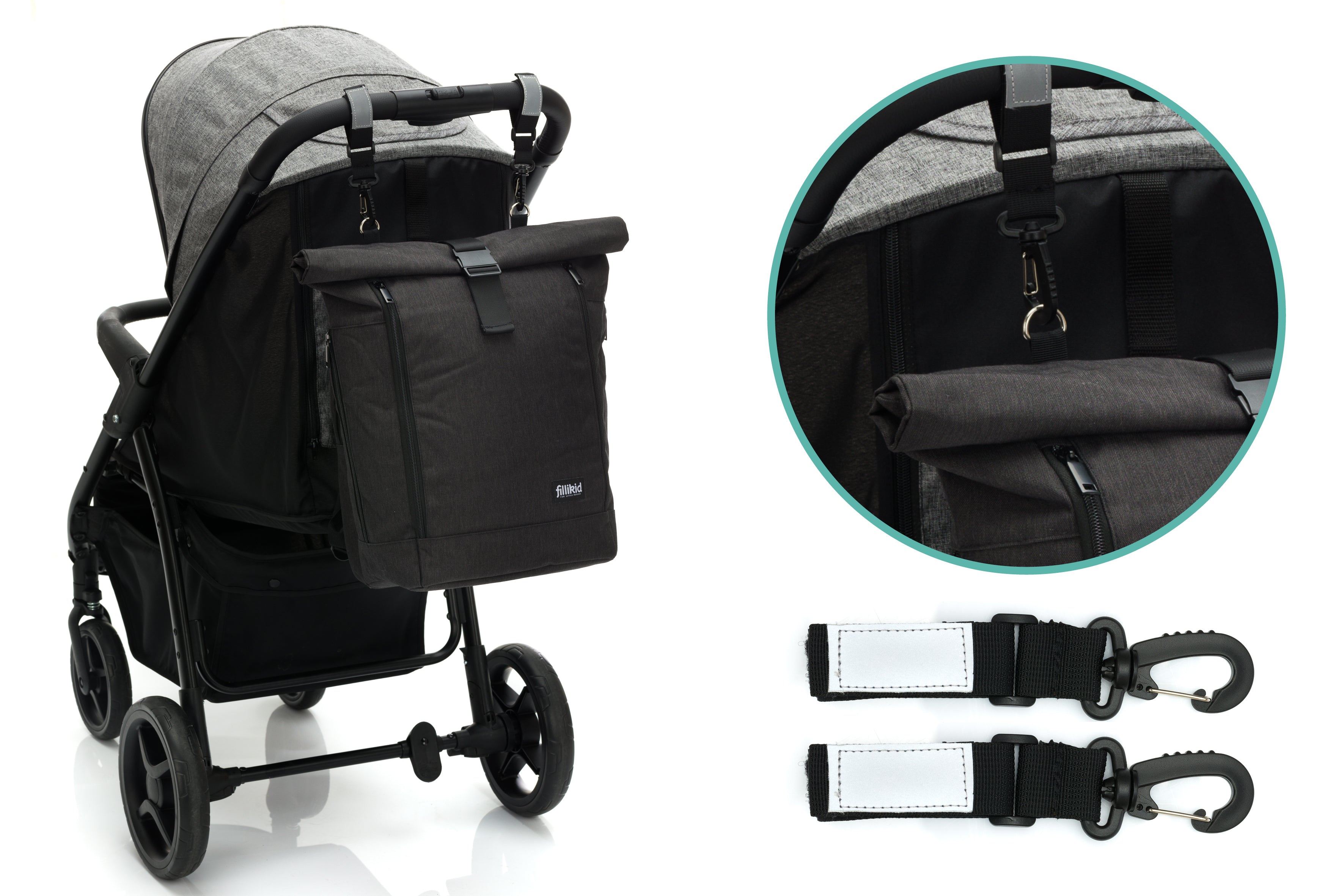 Fillikid Wickelrucksack Dublin schwarz
