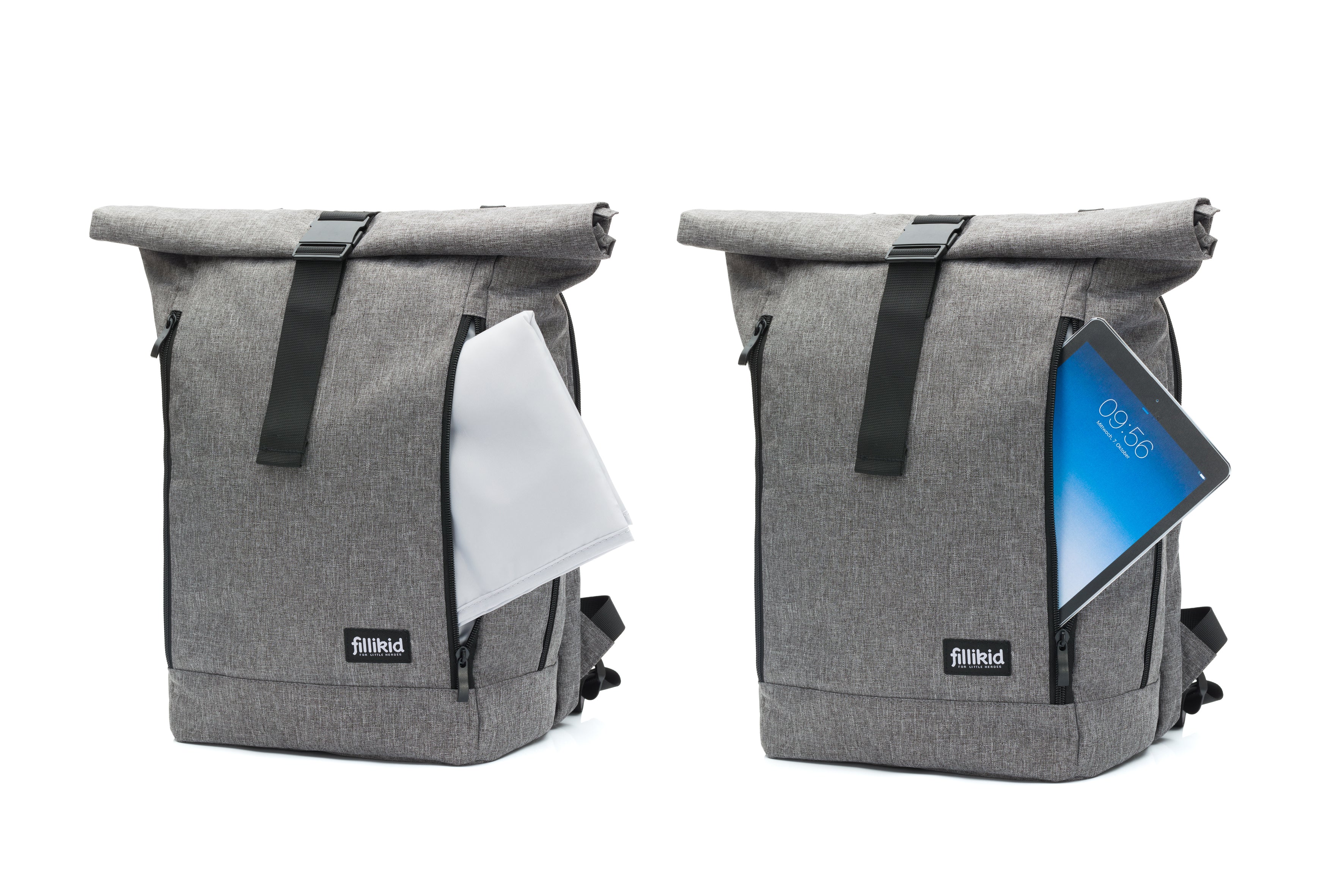 Fillikid Wickelrucksack Dublin grau