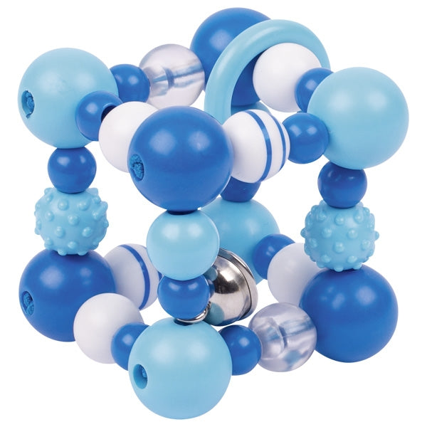 Heimess Greifling Elastik Würfel Stern und blau