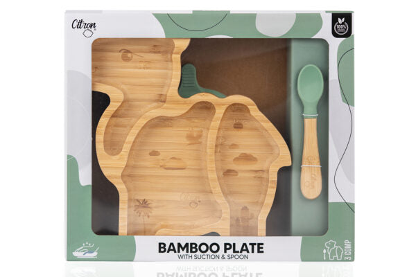Citron Bamboo Plate Camel mit Saugnapf